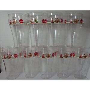 Lot of 9 (+2)Dixie Collectables Coca-Cola Drinking Cups Coke Float Decal Plastic